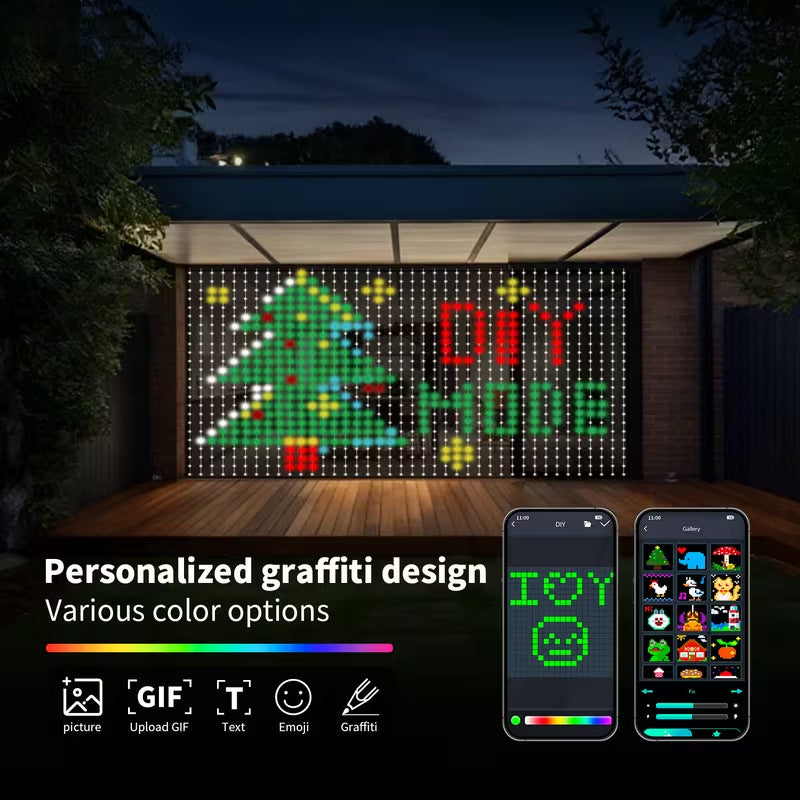Smart App LED Curtain Lights