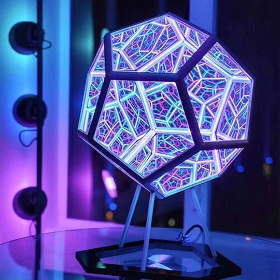 Infinty Dodecaedron Creative Cool Infinite Dodecahedron Night Light Colorfulful Body Art Lamp
