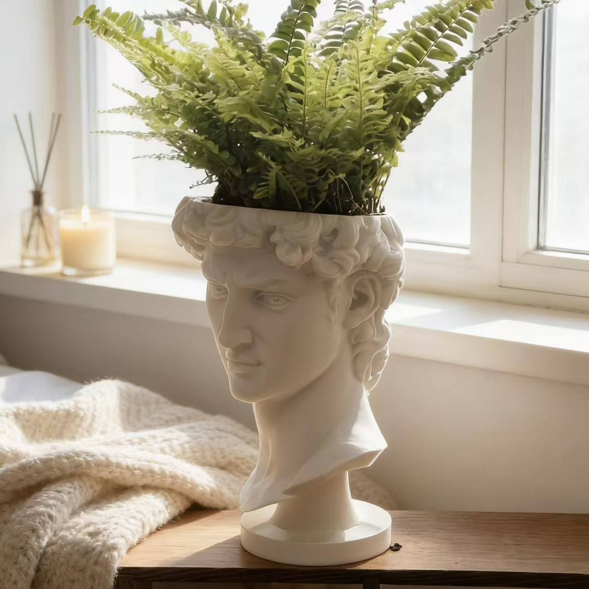 Ins-Style David Statue Flower Pot |   Bringing Art onto the Desktop: 3D-Printed David Flower Pot