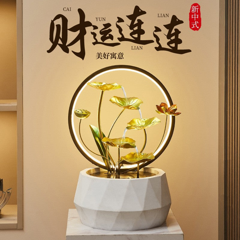 Running water ornaments circulation lucky living room desktop move opening gift housewarming new house father's day gift postage