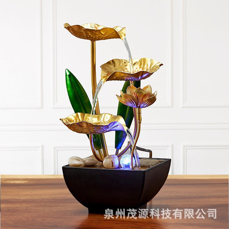 Feng Shui Wheel Wealth Inviting Water Decorations Ornaments Living Room Office Circulating Water New House Gift Opening Gift