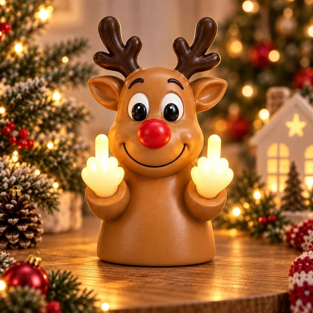 Funny Santa Middle Finger Light Christmas Decor