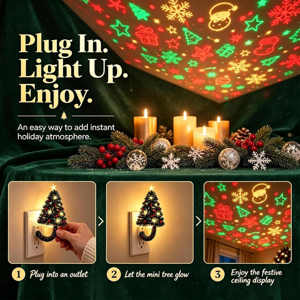 USB Christmas Projector Night Light