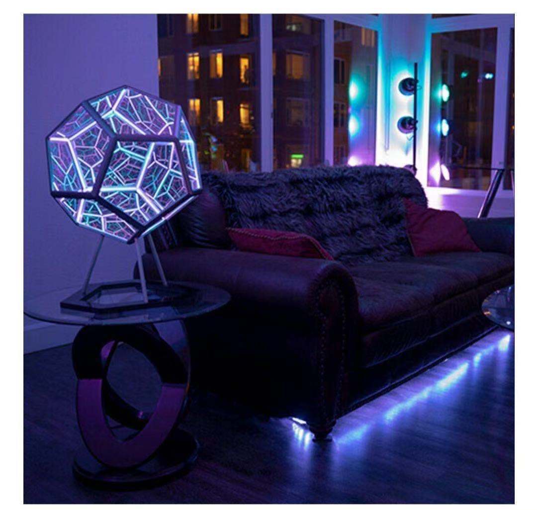 Infinty Dodecaedron Creative Cool Infinite Dodecahedron Night Light Colorfulful Body Art Lamp